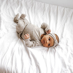 Top Knot Headband | Cocoa Sweater Knit - LITTLEMISSDESSA