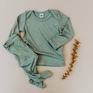 Snuggle Set | Agate Green Rib - LITTLEMISSDESSA