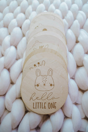 Hello Little One Animal Monthly Milestone Disc Set - LITTLEMISSDESSA