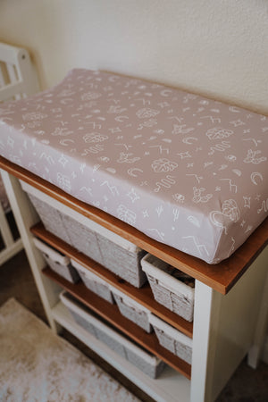 Changing Pad Cover | Taupe Mojave Desert - LITTLEMISSDESSA