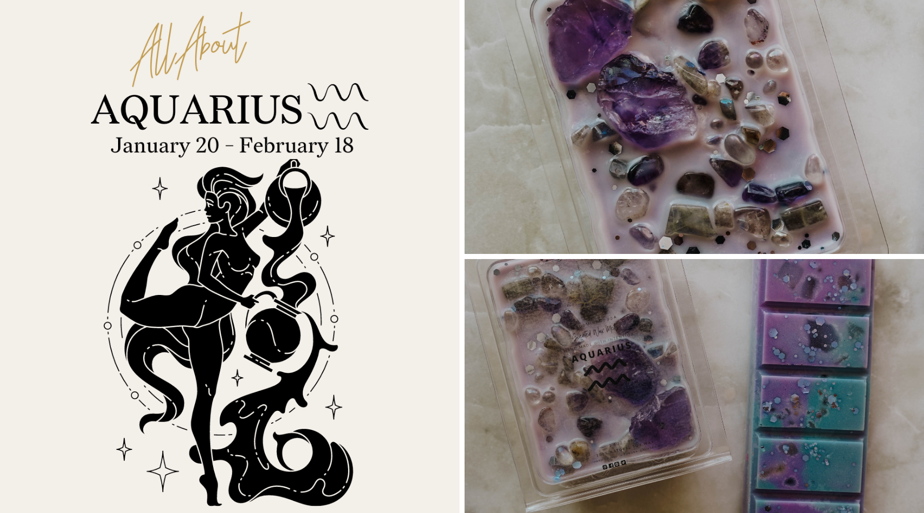 Aquarius | Zodiac Wax Melt Curated Specifically for Aquarius Placements