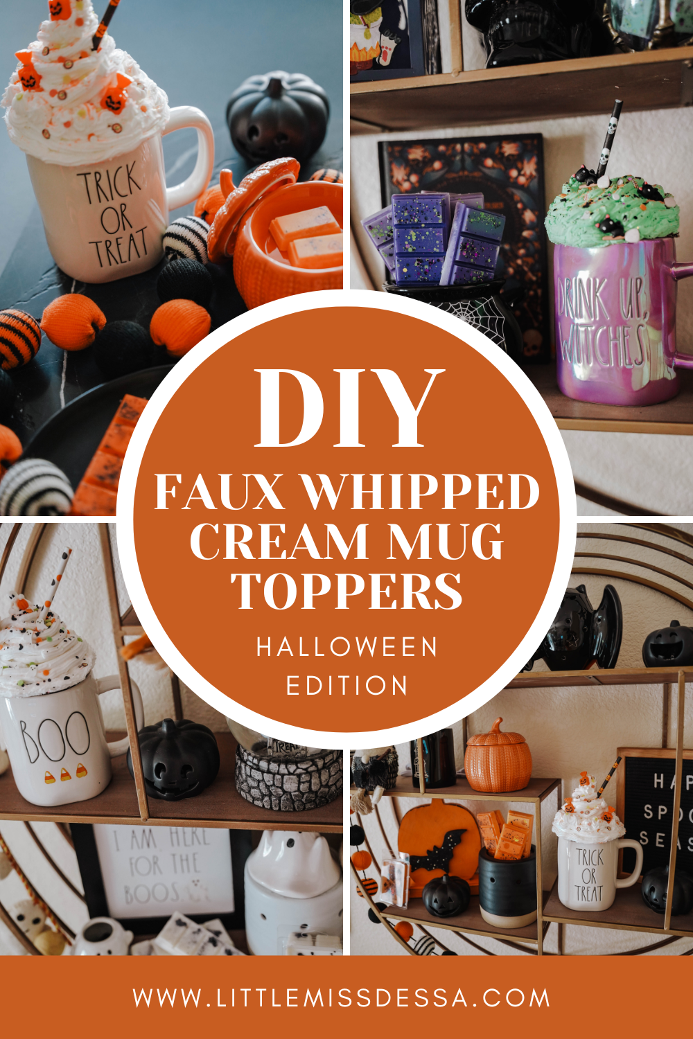 Faux Whipped Cream Mug Toppers