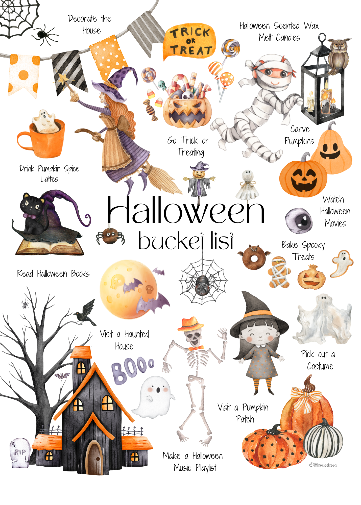 Halloween Bucket List: Free Printable