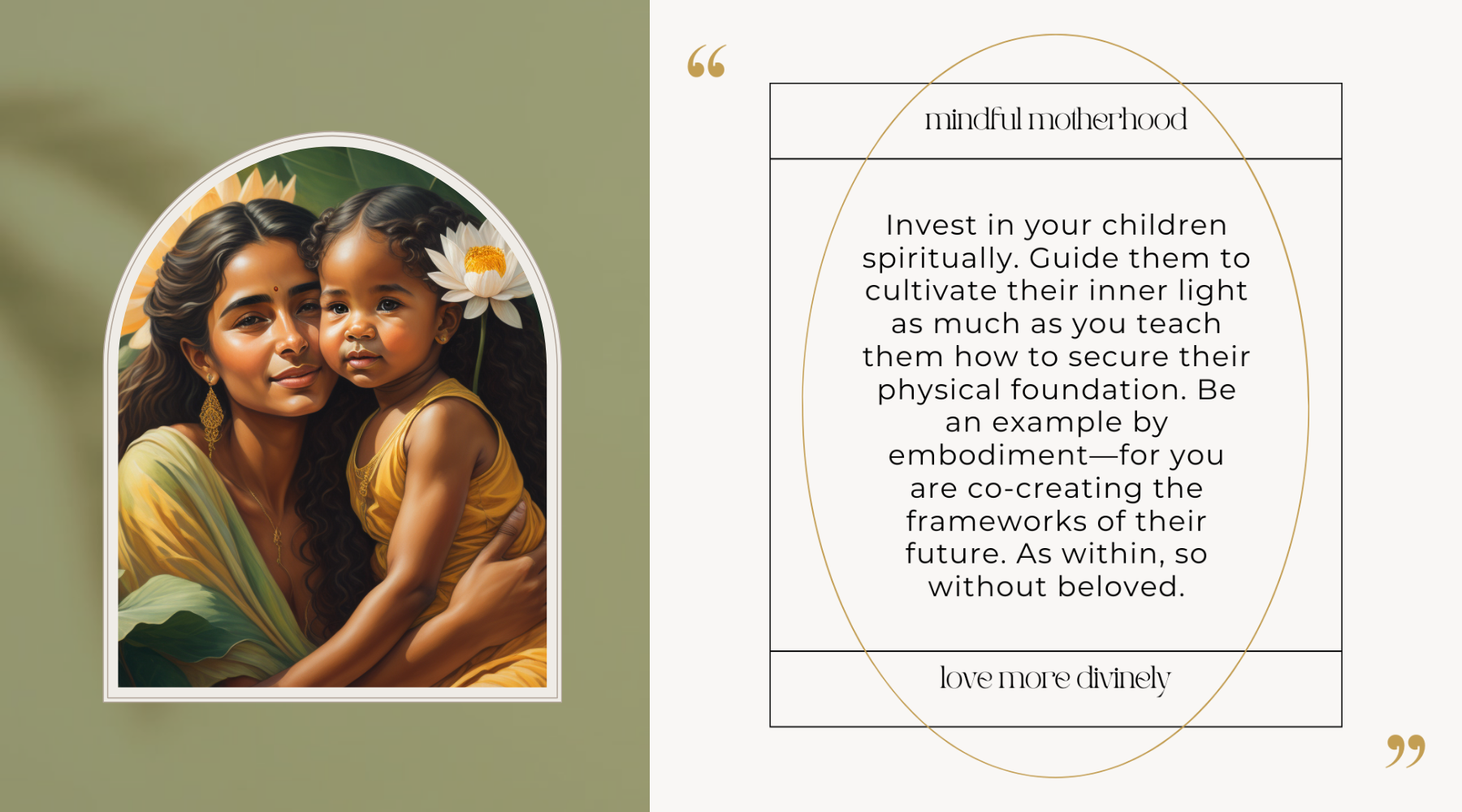 Image of Mindful Motherhood: A serene moment of a mother and child engaged in a heartwarming interaction, surrounded by soothing colors and elements that symbolize mindfulness and nurturing.