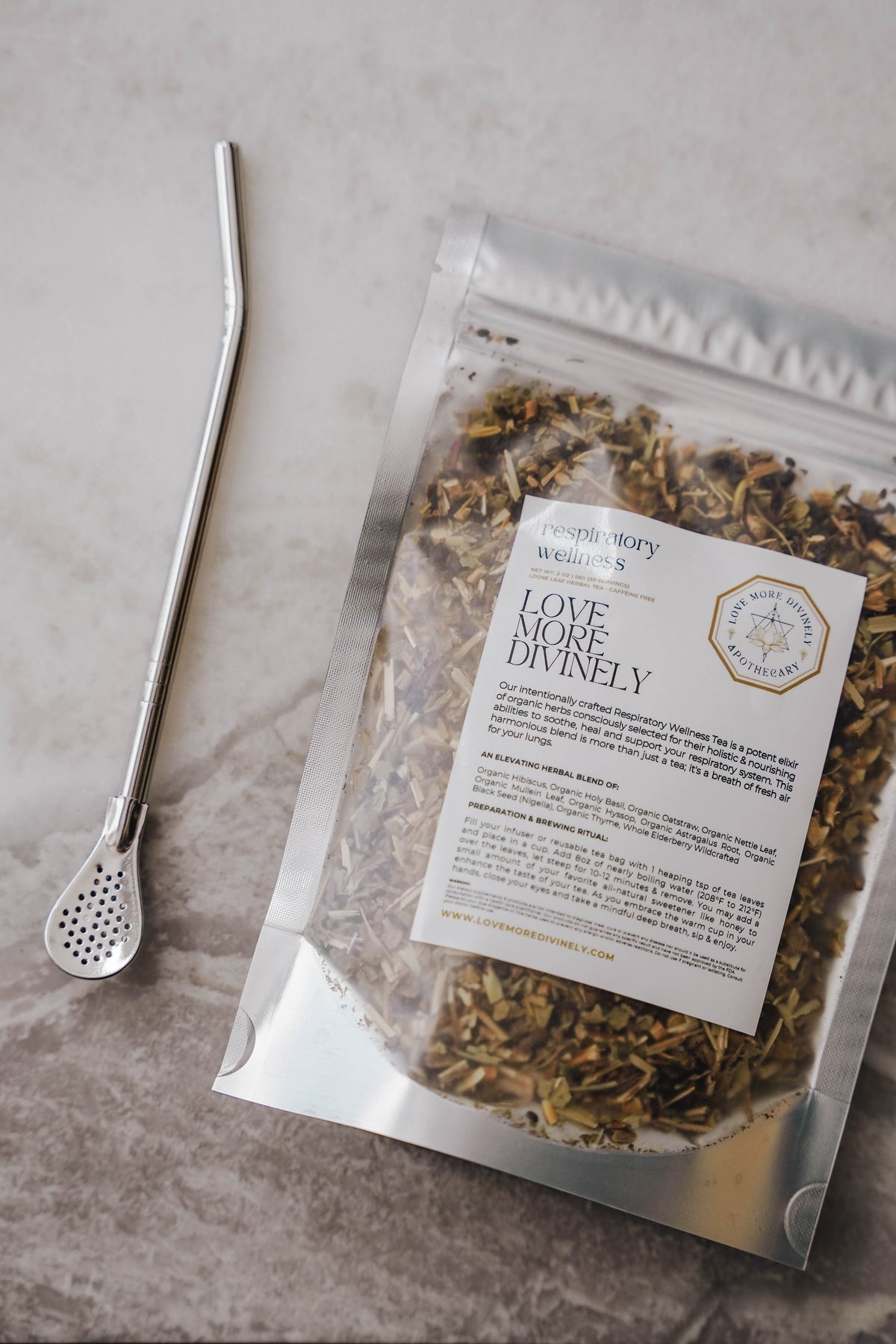 Divine Infusion Tea Straw - Love More Divinely