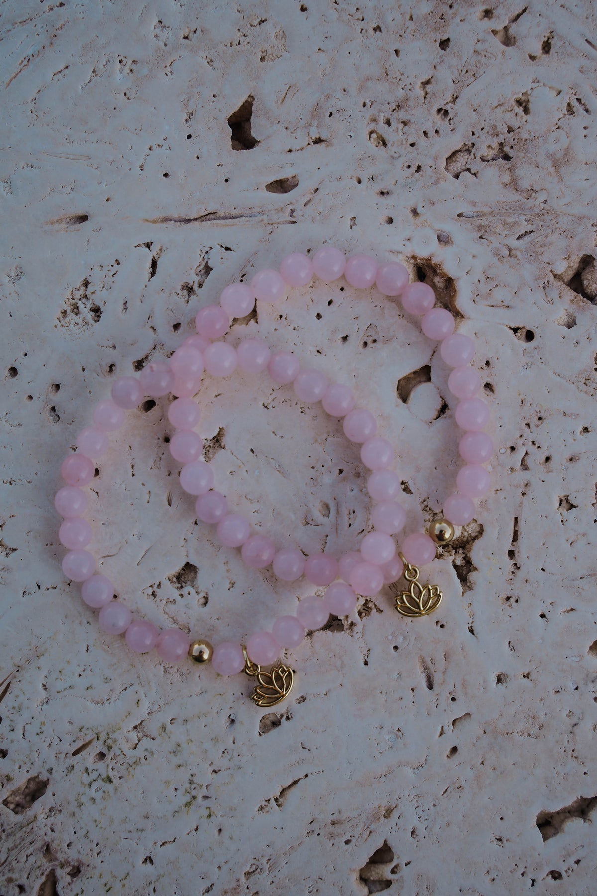 Rose Quartz Crystal Lotus Bracelet - Love More Divinely