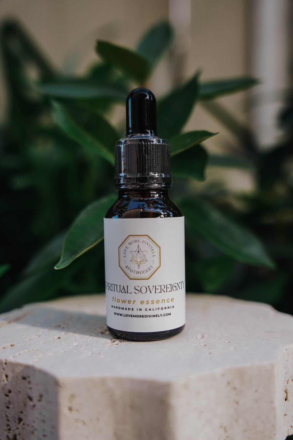 Spiritual Sovereignty Flower Essence for Crown Chakra alignment, intuition, and spiritual awakening - Love More Divinely