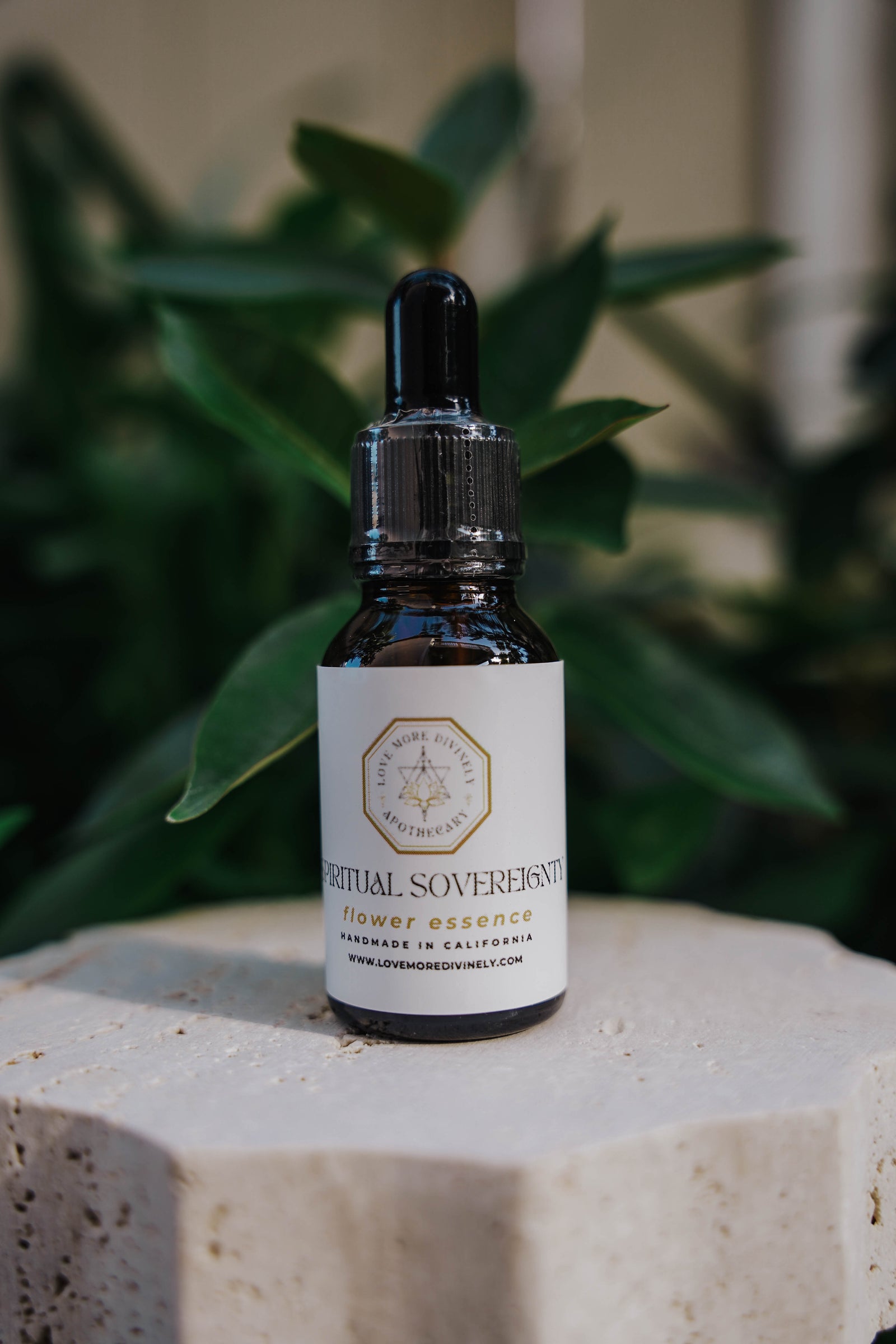 Spiritual Sovereignty Flower Essence for Crown Chakra alignment, intuition, and spiritual awakening - Love More Divinely