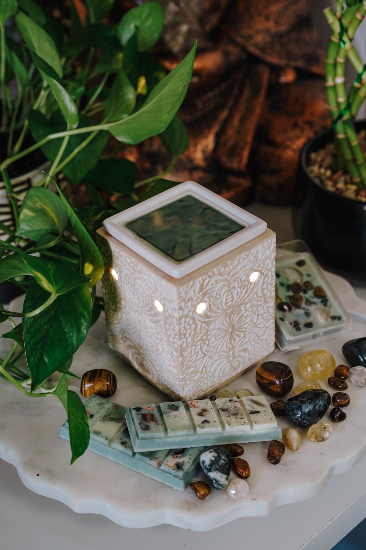 Taurus Zodiac Crystal Infused Scented Candle Wax Melt - LITTLEMISSDESSA