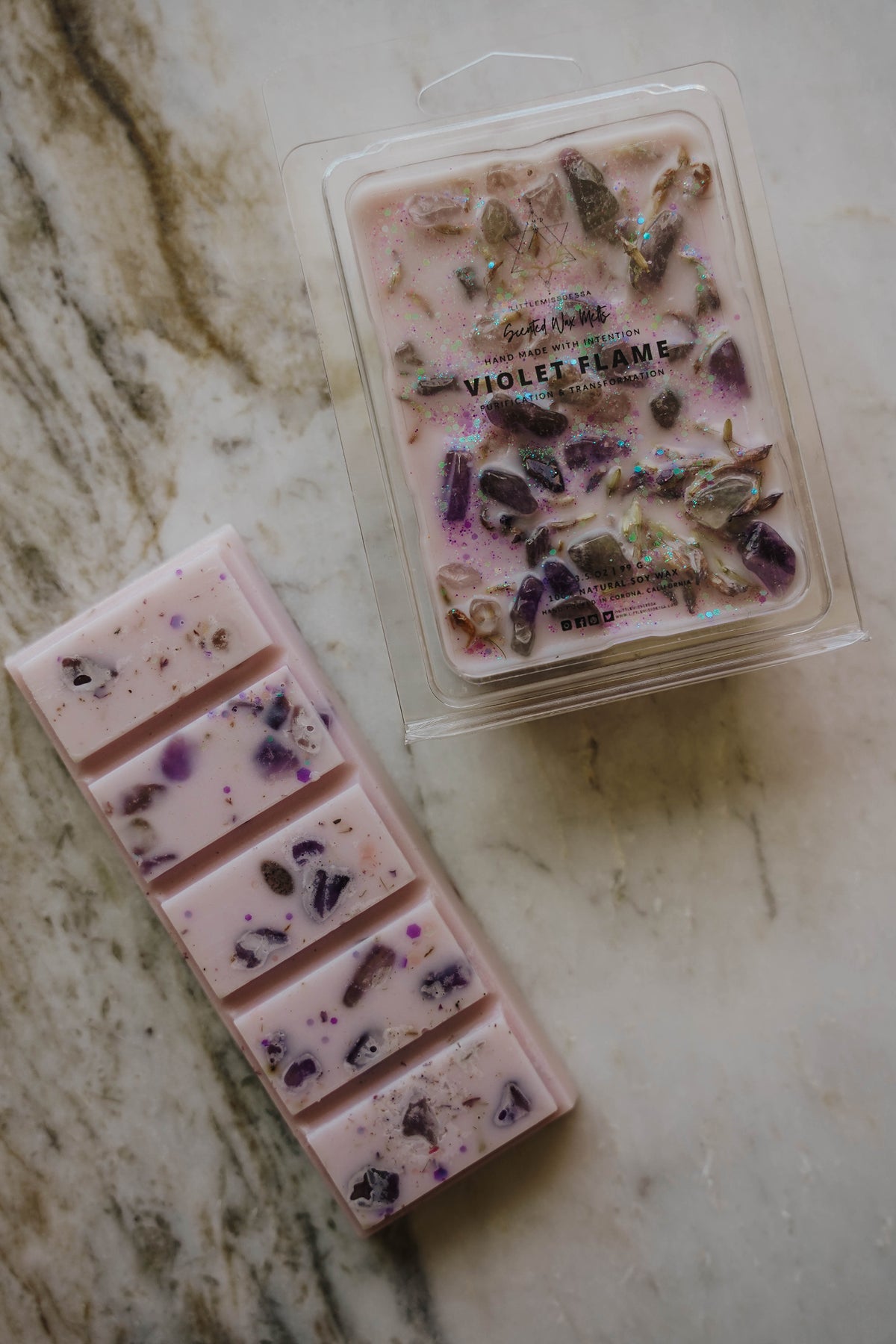 Violet Flame Scented Candle Wax Melts - LITTLEMISSDESSA