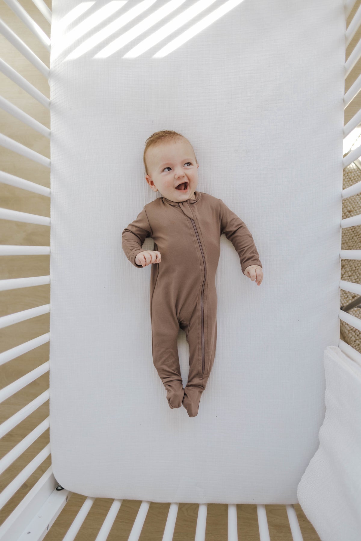Cozy Zipper Footie Sleeper | Brown Sugar - LITTLEMISSDESSA