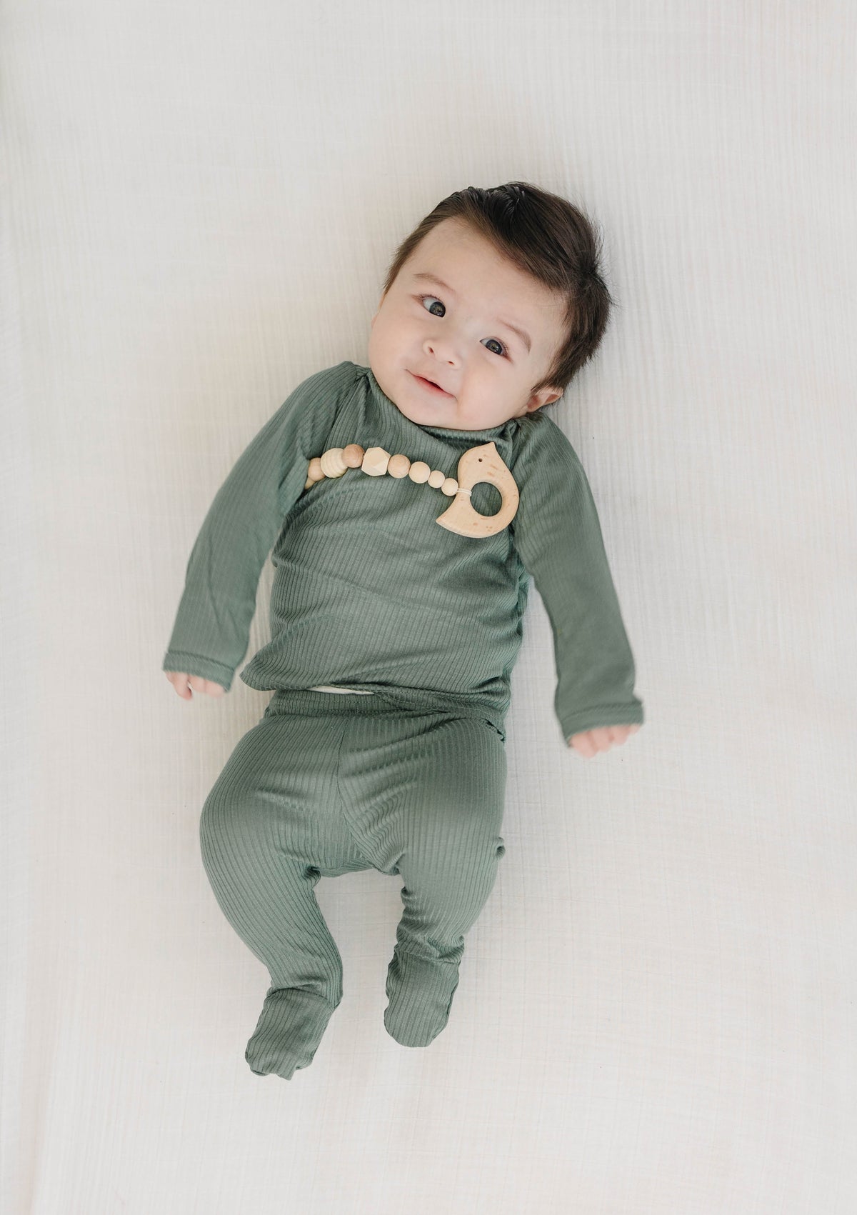 Snuggle Set | Agate Green Rib - LITTLEMISSDESSA