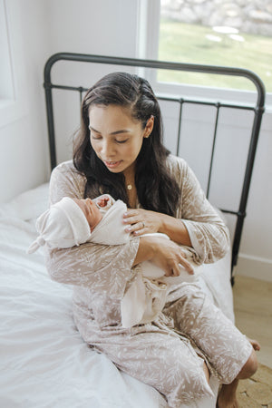 Newborn Baby Knotted Hat | Creme Brûlée - LITTLEMISSDESSA