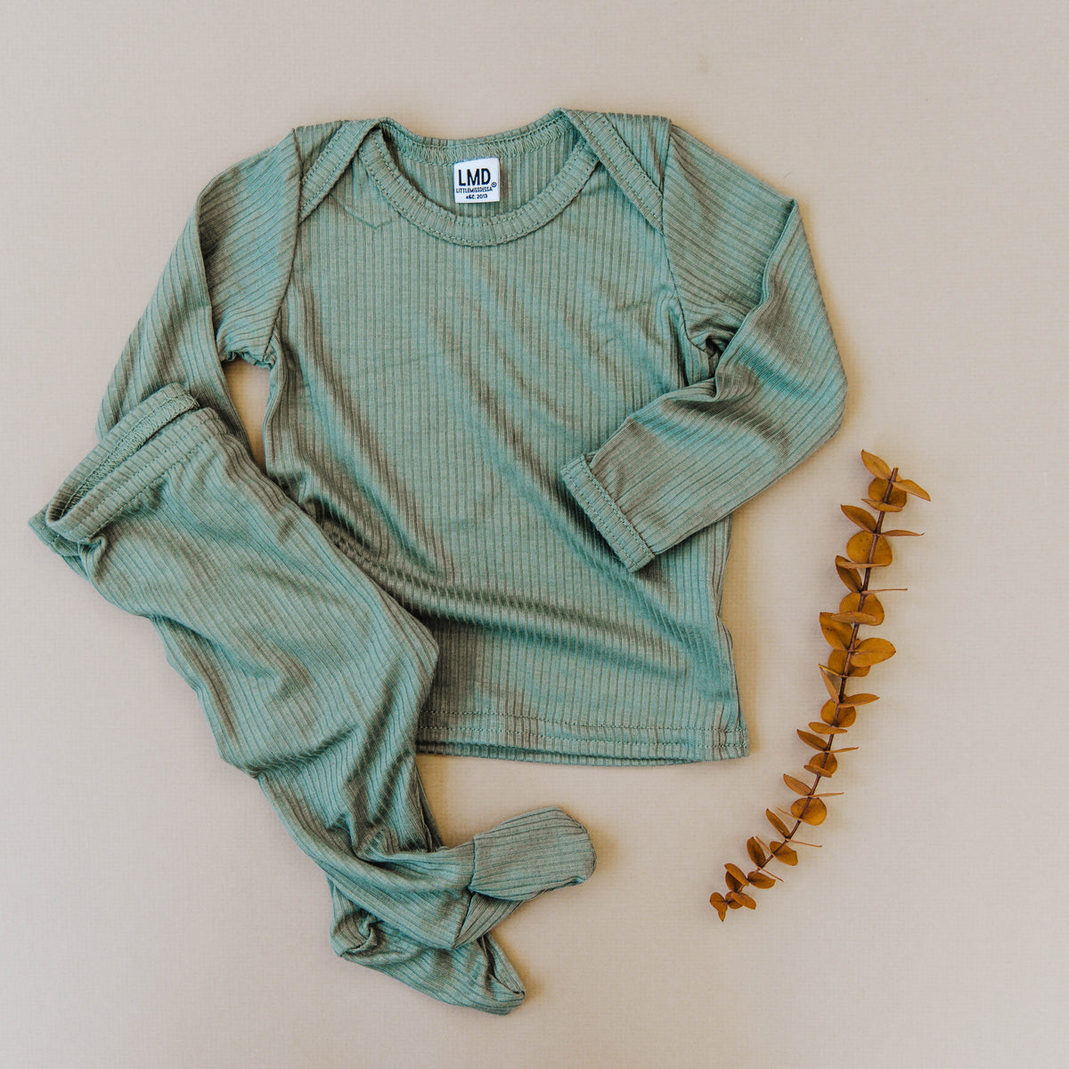 Snuggle Set | Agate Green Rib - LITTLEMISSDESSA