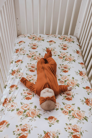 Crib Sheet | Persimmon - LITTLEMISSDESSA