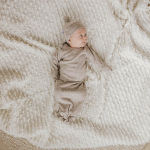 Knotted Gown | Cocoa Sweater Knit - LITTLEMISSDESSA