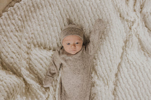 Knotted Gown | Cocoa Sweater Knit - LITTLEMISSDESSA