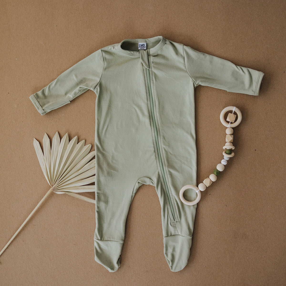 Cozy Zipper Footie Sleeper | Succulent - LITTLEMISSDESSA