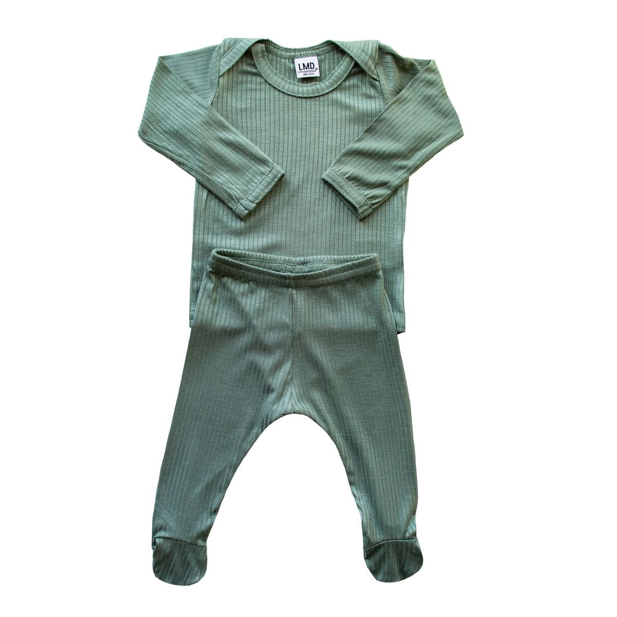 Snuggle Set | Agate Green Rib - LITTLEMISSDESSA