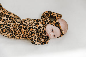 Knotted Gown | Cheetah Print - LITTLEMISSDESSA