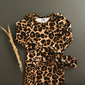 Knotted Gown | Cheetah Print - LITTLEMISSDESSA