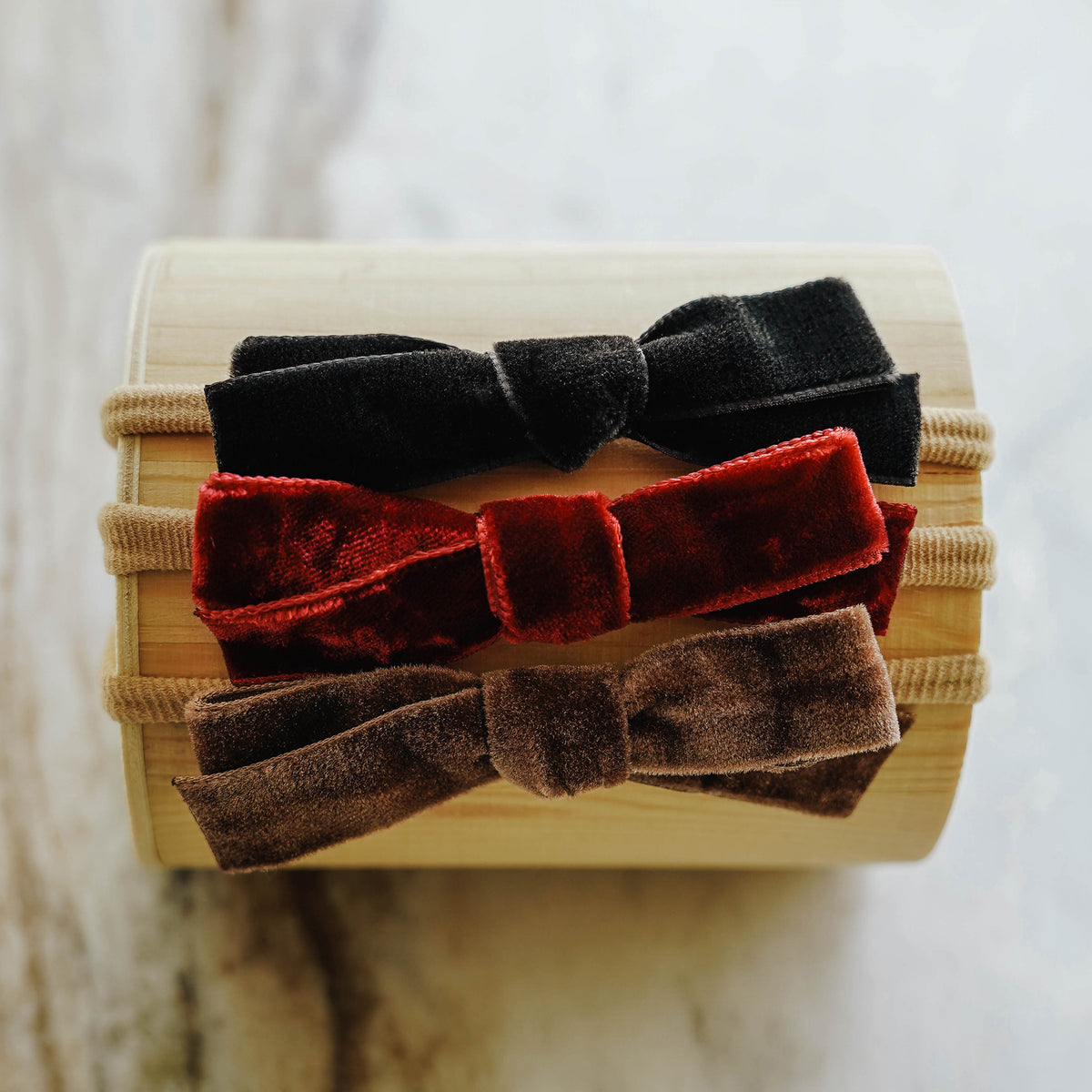 Oversized Velvet Bow Headband Set | Dahlia - LITTLEMISSDESSA