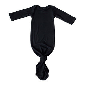Knotted Gown | Black Rib - LITTLEMISSDESSA