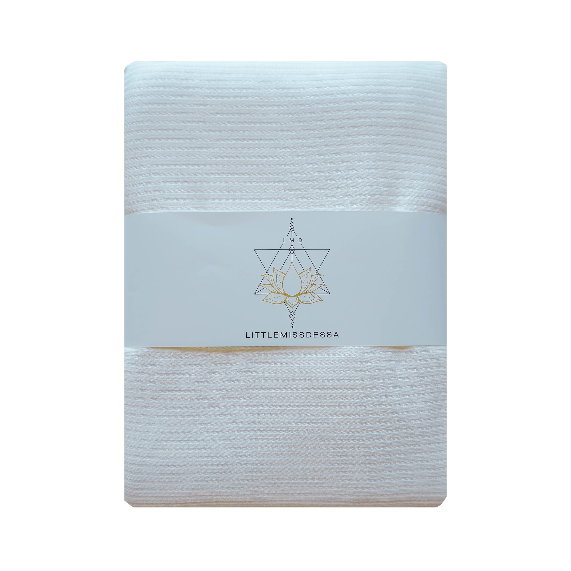 Little Nursling™ Knit Jersey Swaddle Baby Blanket | Blanc White Rib - LITTLEMISSDESSA