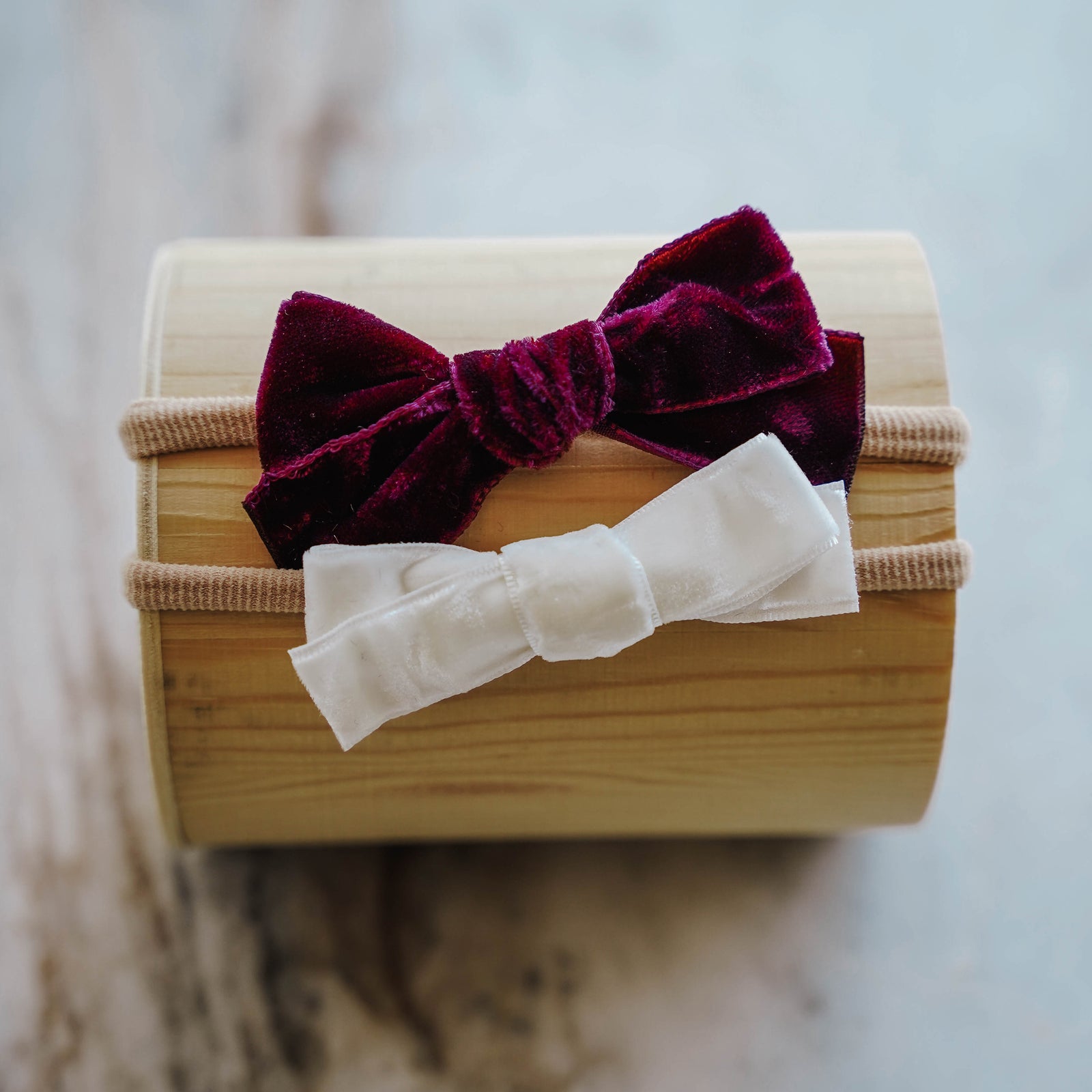 Boysenberry Velvet Bow - LITTLEMISSDESSA