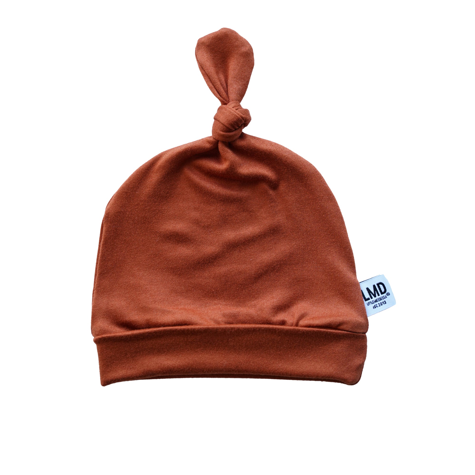 Newborn Baby Knotted Hat | Burnt Sienna - LITTLEMISSDESSA