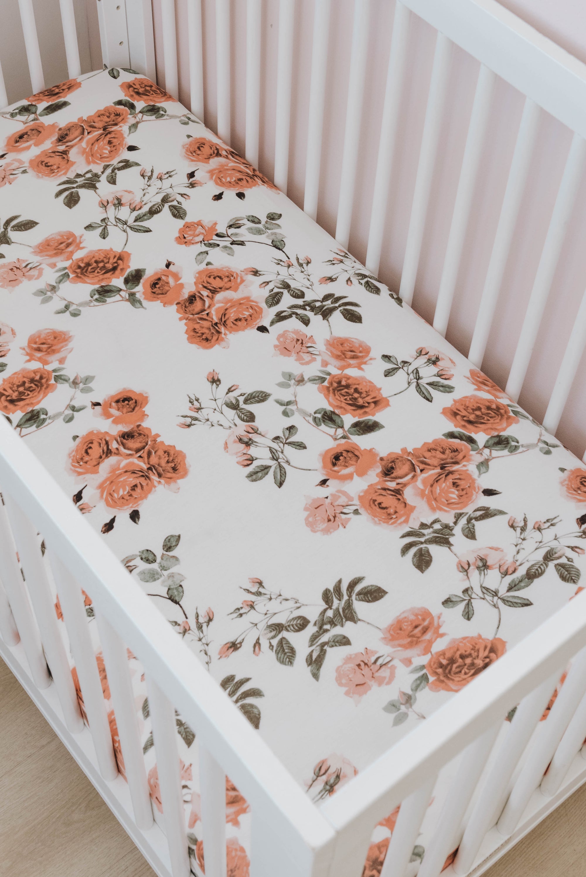 Crib Sheet | Rose Garden - LITTLEMISSDESSA