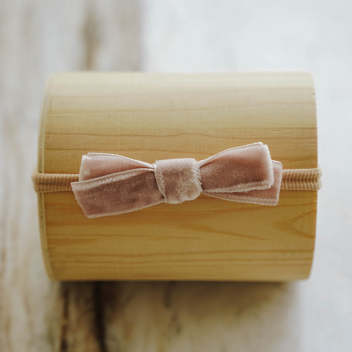 Champagne Velvet Bow - LITTLEMISSDESSA