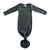 Knotted Gown | Charcoal Grey Rib - LITTLEMISSDESSA