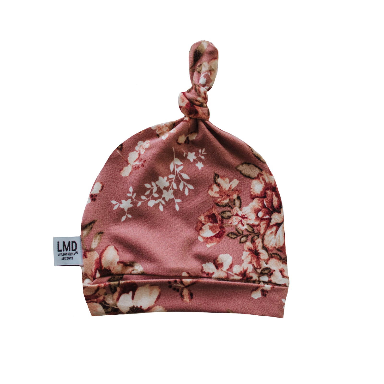 Newborn Baby Knotted Hat | Cherry Blossom - LITTLEMISSDESSA