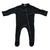 Cozy Zipper Footie Sleeper | Black Rib - LITTLEMISSDESSA
