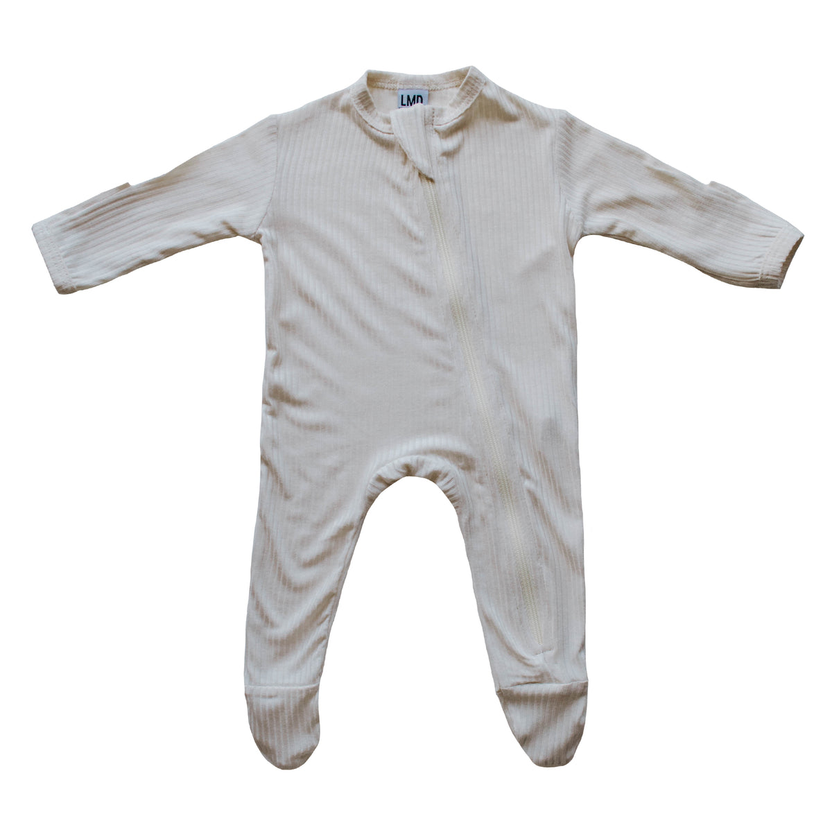 Cozy Zipper Footie Sleeper | Linen Rib - LITTLEMISSDESSA