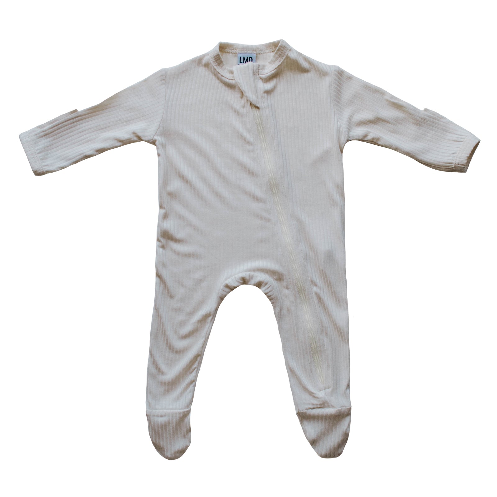 Cozy Zipper Footie Sleeper | Linen Rib - LITTLEMISSDESSA