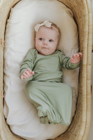 Knotted Gown | Succulent - LITTLEMISSDESSA