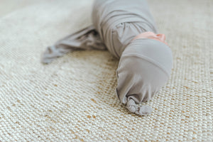 Newborn Baby Knotted Hat | Pebble Grey - LITTLEMISSDESSA