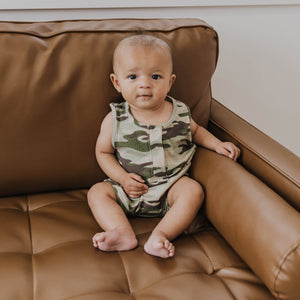 Cozy Romper | Camo Rib - LITTLEMISSDESSA