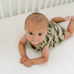 Cozy Romper | Camo Rib - LITTLEMISSDESSA