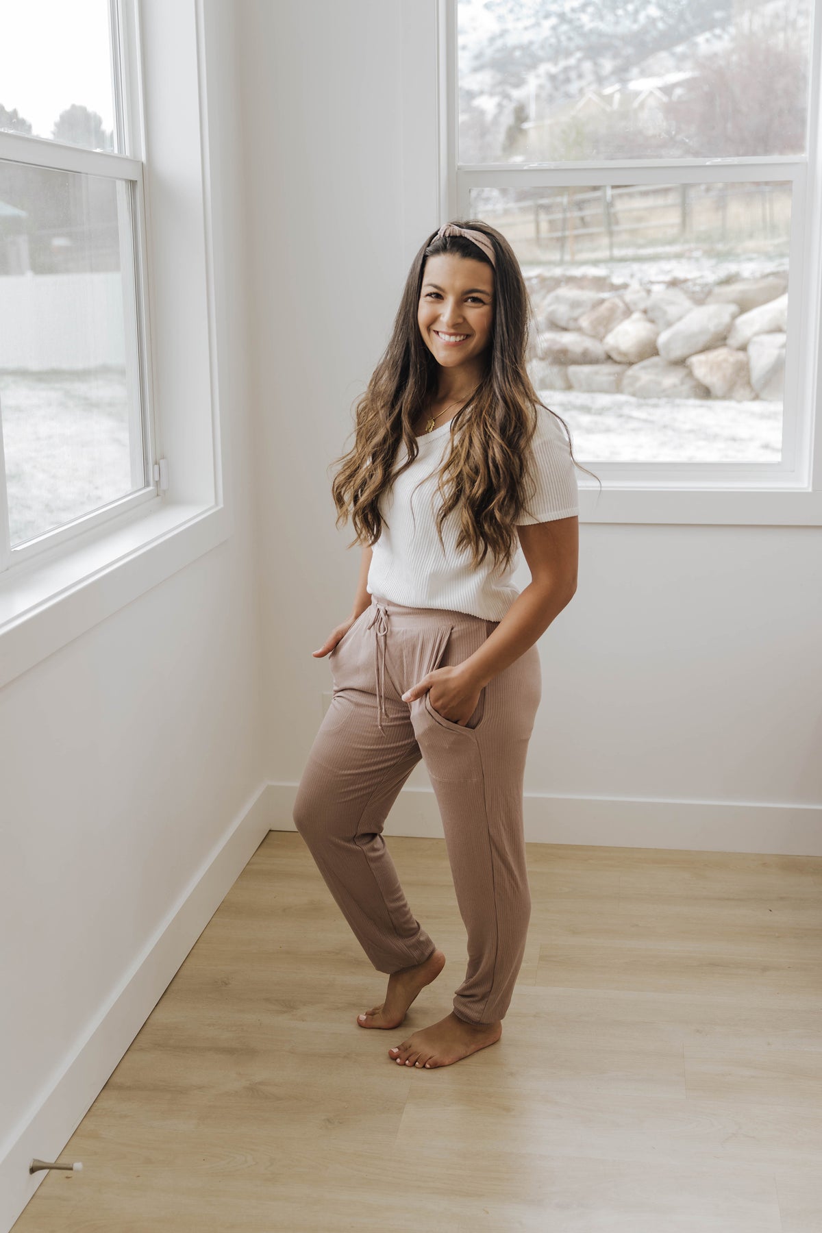 Jogger Pants | Mocha Rib * PREORDER* - LITTLEMISSDESSA