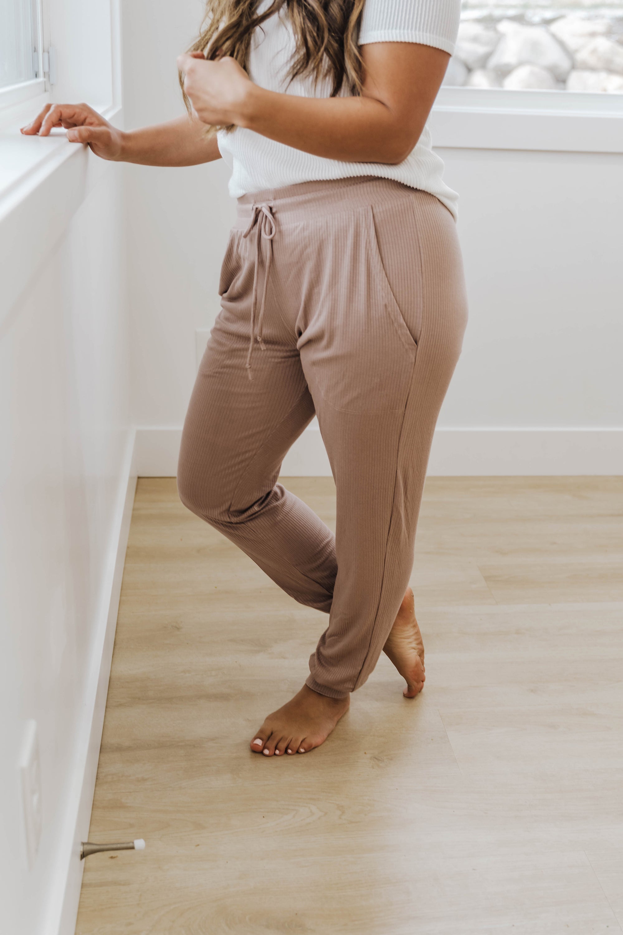 Jogger Pants | Mocha Rib * PREORDER* - LITTLEMISSDESSA