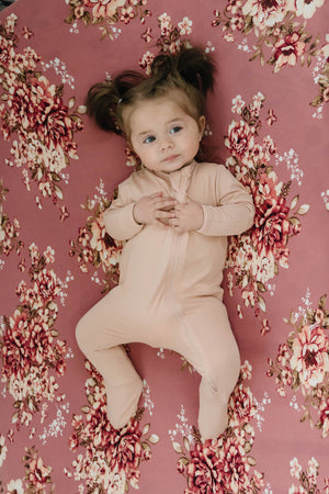 Cozy Zipper Footie Sleeper | Ballet Pink - LITTLEMISSDESSA