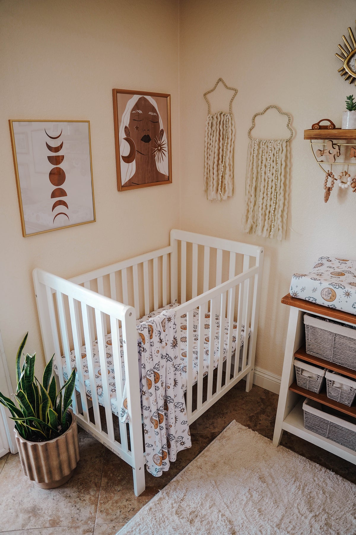 Knit Jersey Swaddle Baby Blanket | Celestial Dreams - LITTLEMISSDESSA