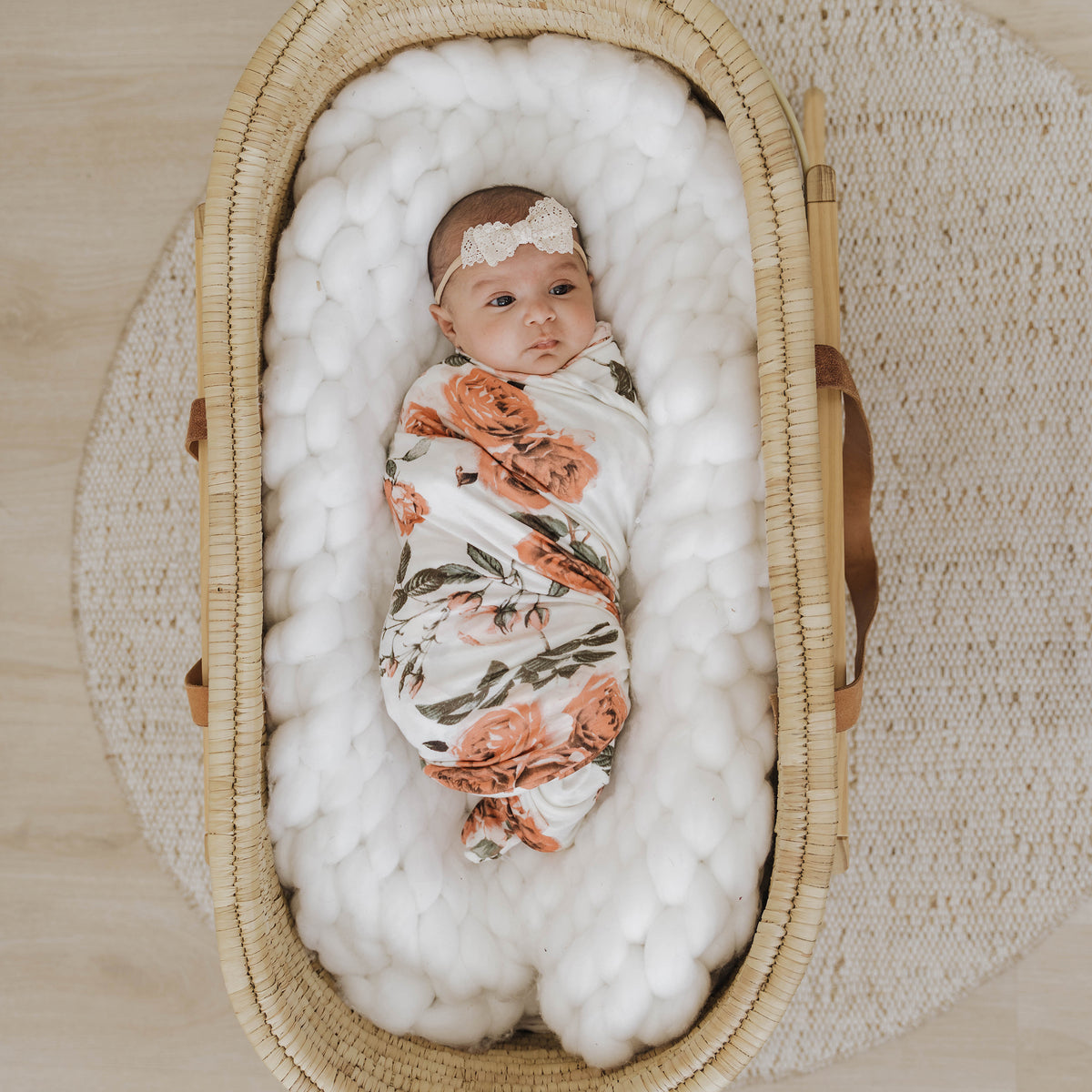 Newborn Baby Knotted Hat | Rose Garden - LITTLEMISSDESSA