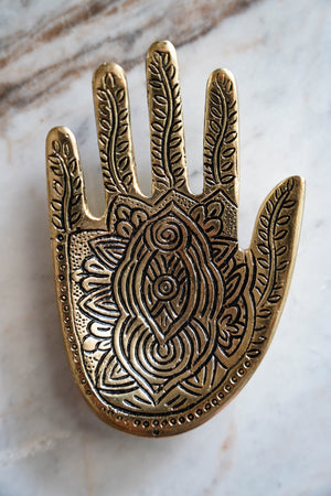 Buddha Floral Motif Metal Hand - LITTLEMISSDESSA