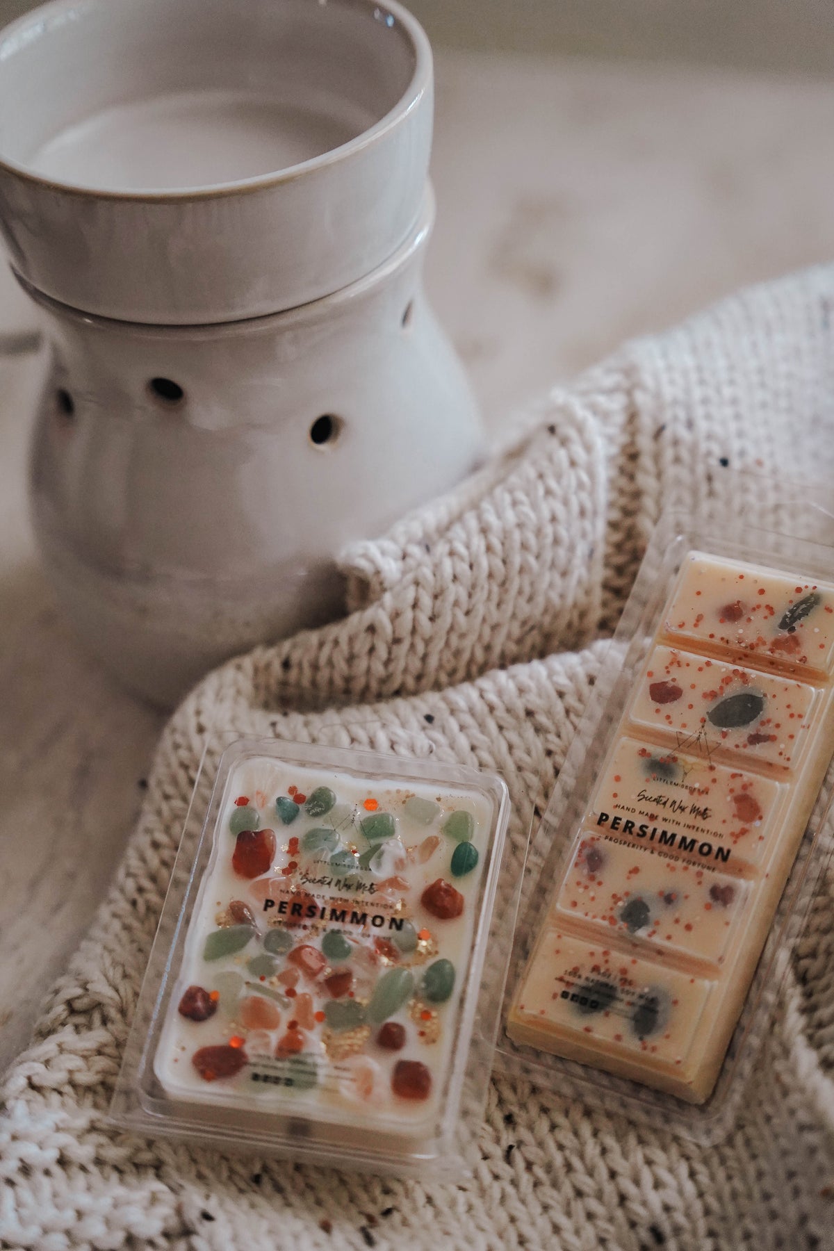 Frosted Farmhouse Wax Melt Candle Warmer - LITTLEMISSDESSA