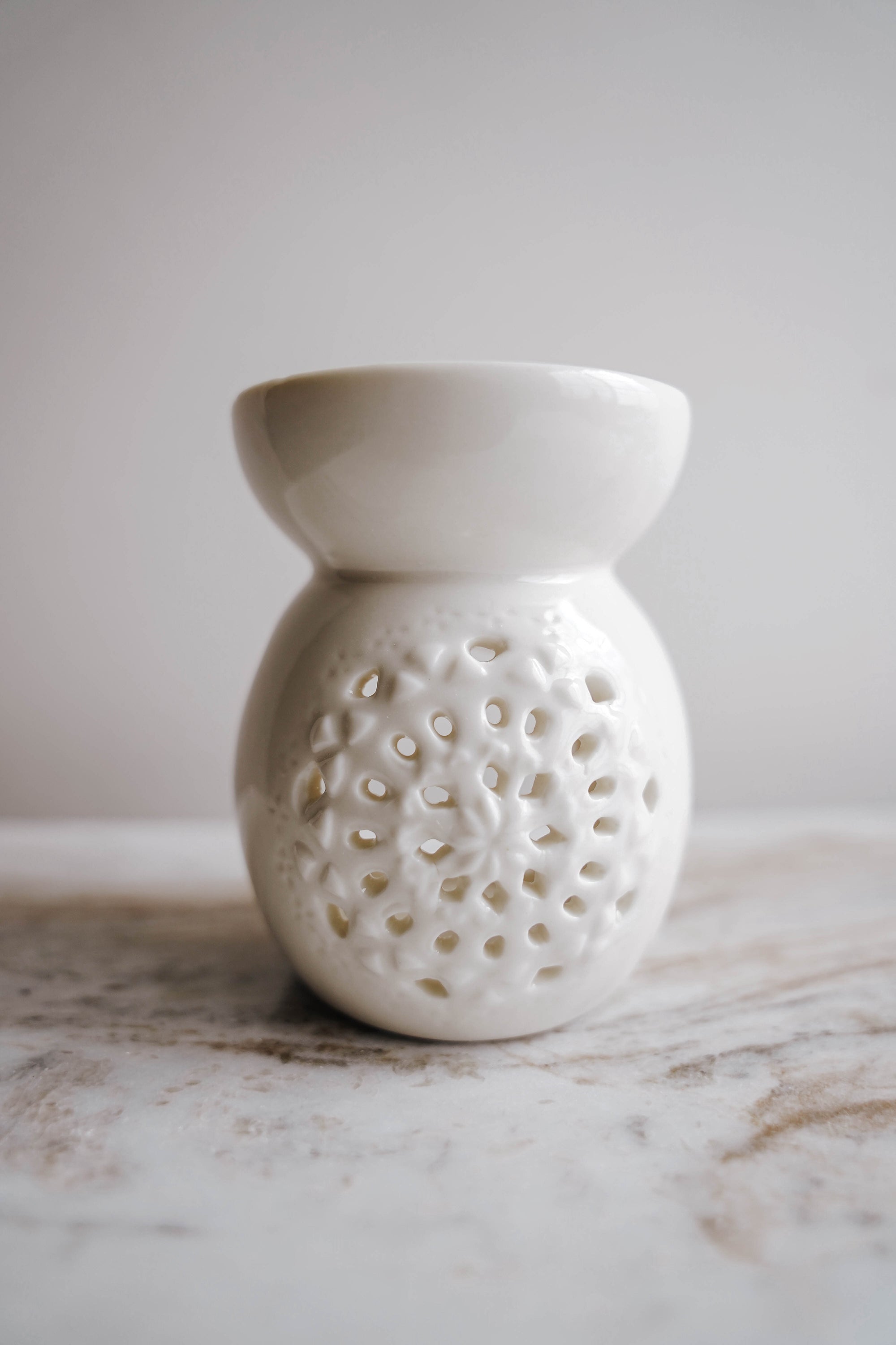 Glazed Wax Melt Warmer - Floral Motif - LITTLEMISSDESSA