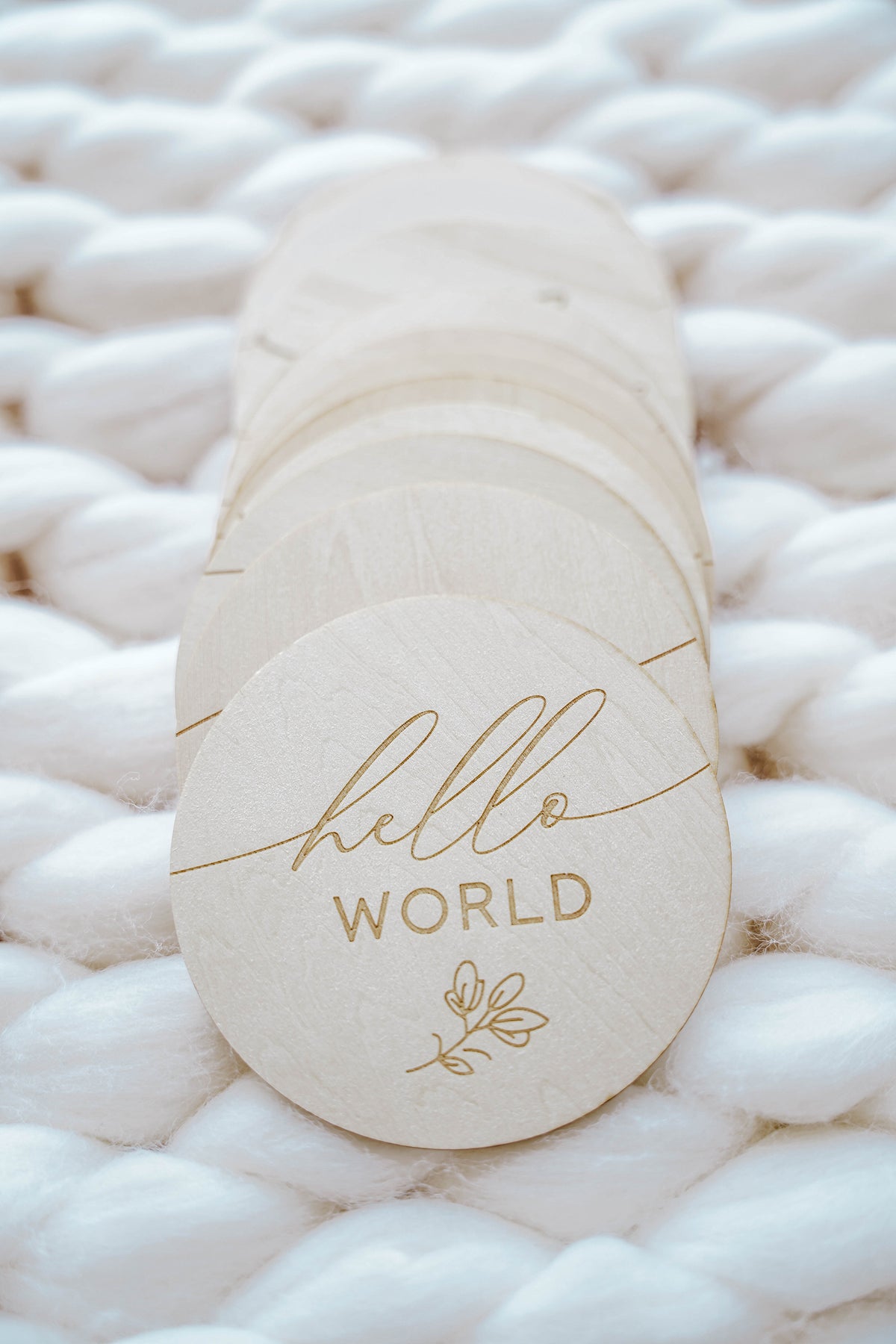 Hello World Dainty Floral Monthly Milestone Disc Set - LITTLEMISSDESSA